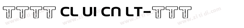 有爱新黑 CL UI Cn Lt字体转换
